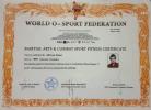حکم مربیگری ورزش های رزمی ترکیبی و مبارزات آزاد WOF کشور آلمان