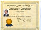 گواهینامه تکنیک ومهندسی در طراحی تمرین از کمپانی EST